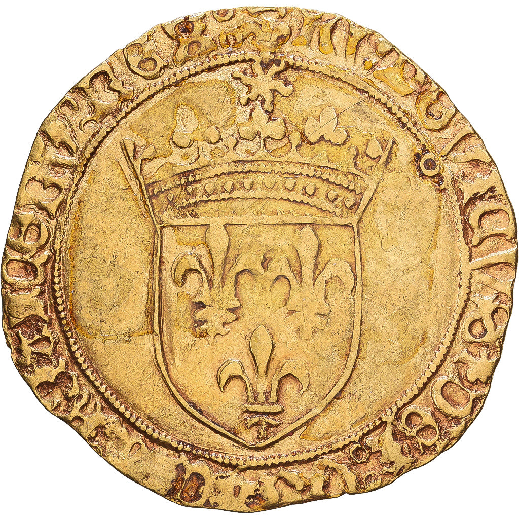 Francia, Louis XII, Écu d'or au soleil, 1498, Toulouse, Oro, BC+, Gadoury:161