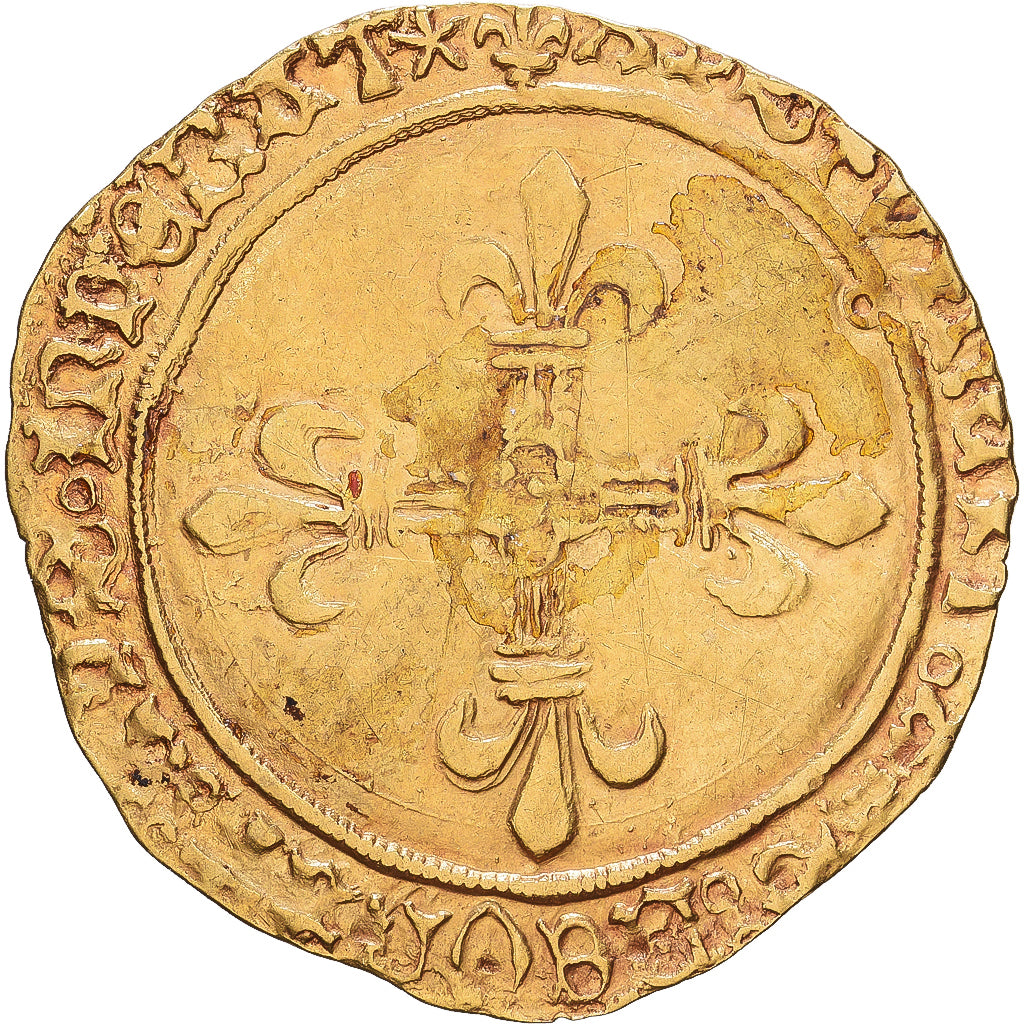 Francia, Louis XII, Écu d'or au soleil, 1498, Toulouse, Oro, BC+, Gadoury:161