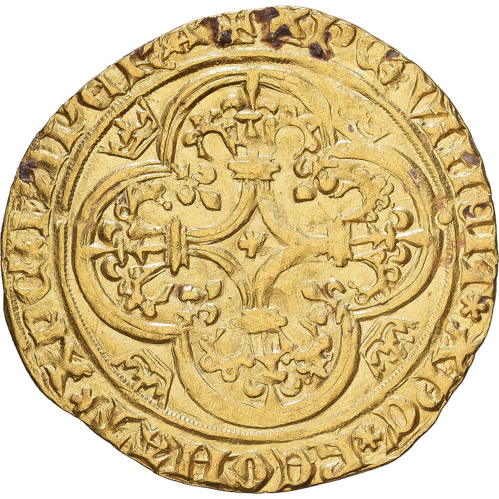 Francia, Charles VI, Ecu d'or, 1423, Angers, Oro, MBC