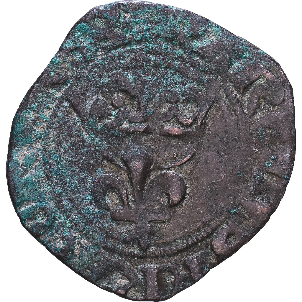 Frankreich, Charles VI, Double Tournois, 1421, Paris, Billon, S+, Duplessy:401