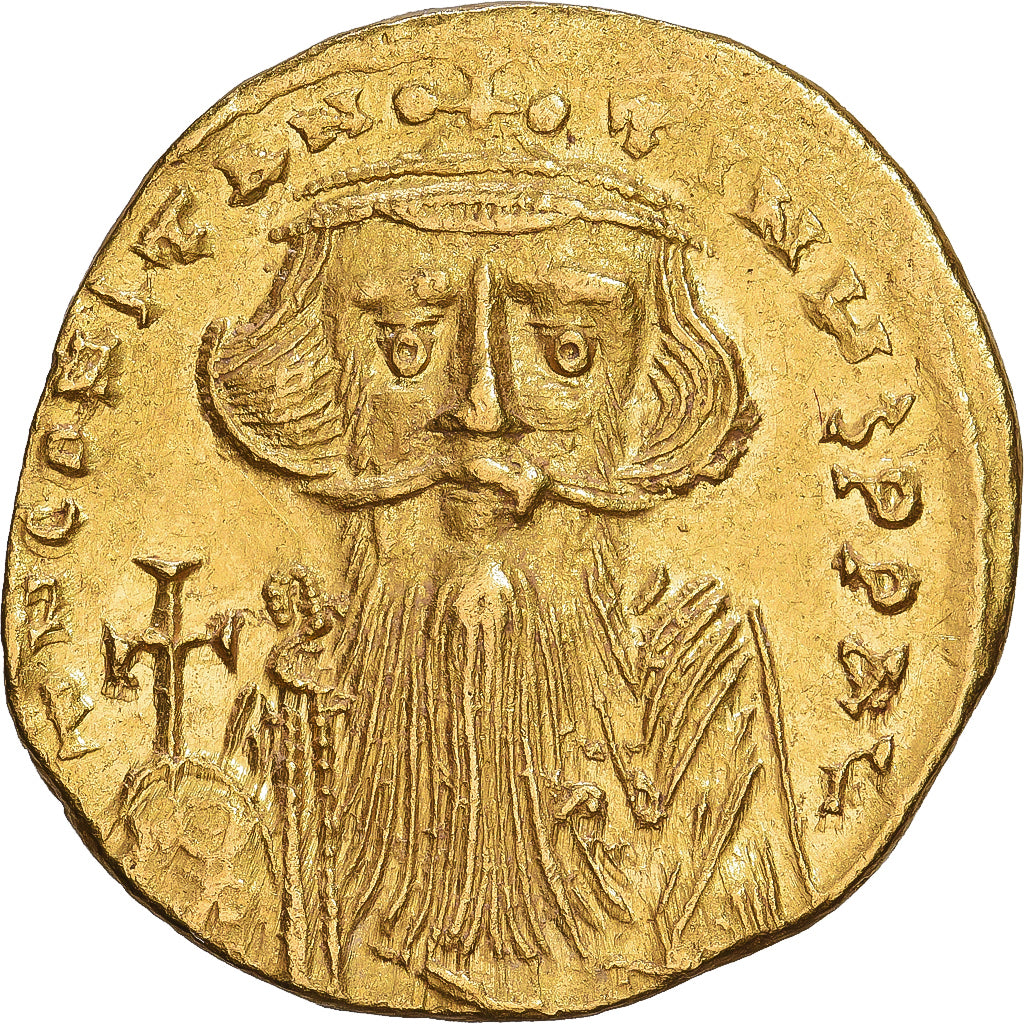 Byzantine Empire, Constans II, Solidus, 651-654, Constantinople, Gold, SS+
