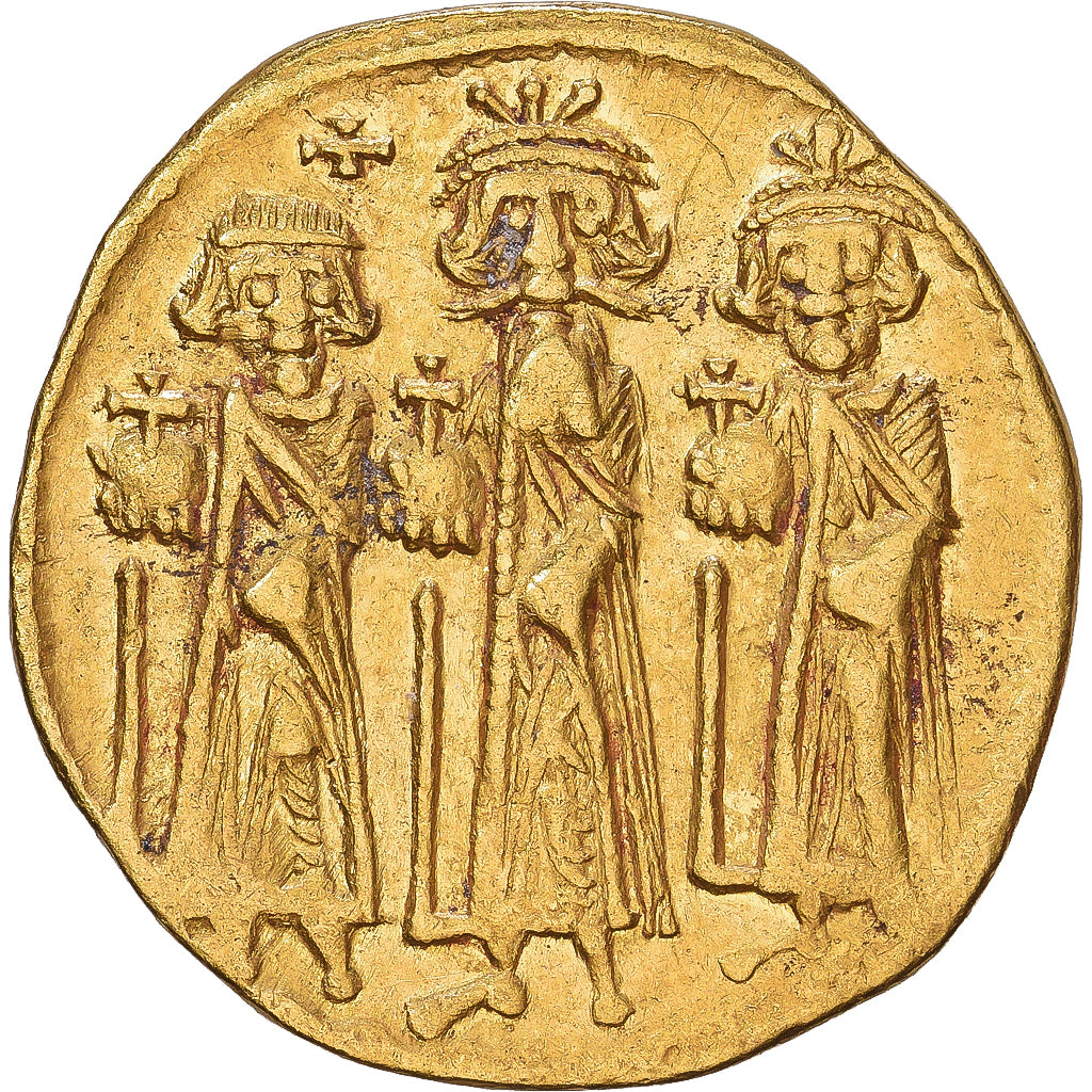 Byzantine Empire, Heraclius, with Heraclius Constantine and Heraclonas, Solidus
