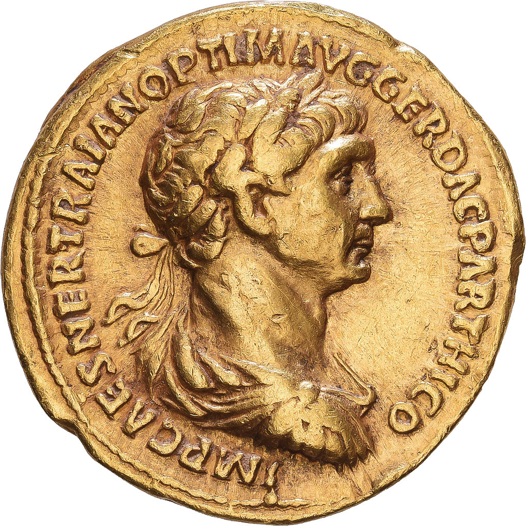 Roman Empire, Trajan, Aureus, 114, Rome, Oro, MBC, RIC:324