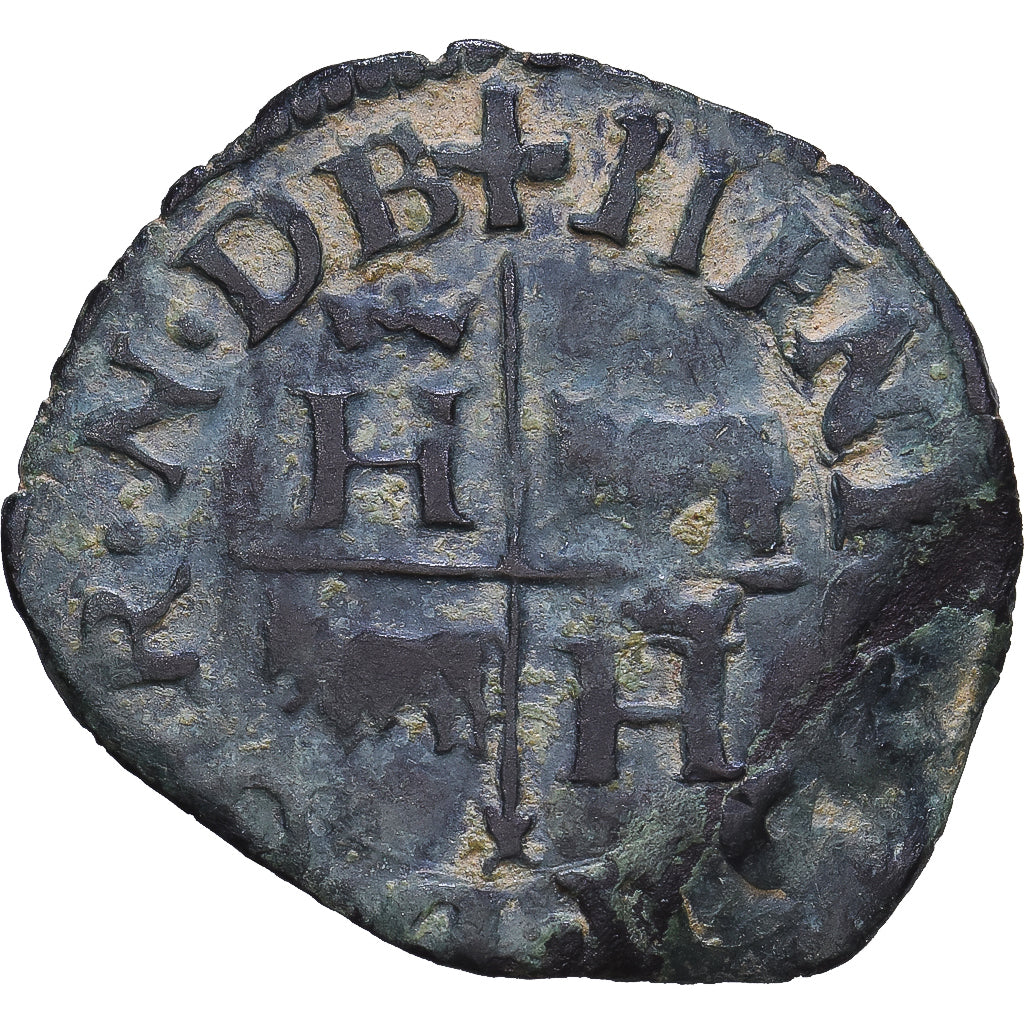 Lordship of Béarn, Henri IV, Vaquette, 1589-1610, Vellón, BC+