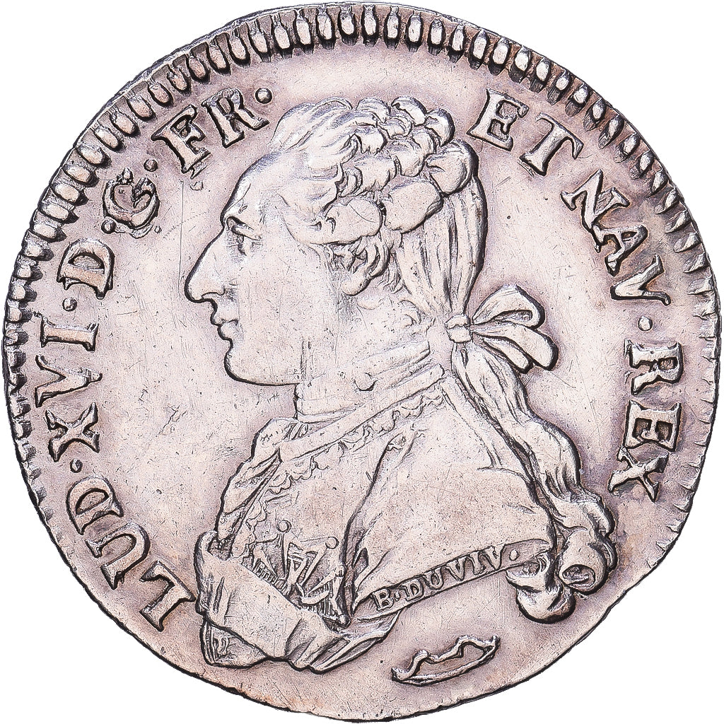 Francja, Louis XVI, 1/5 Écu aux branches d'olivier, 1776, Aix, Srebro