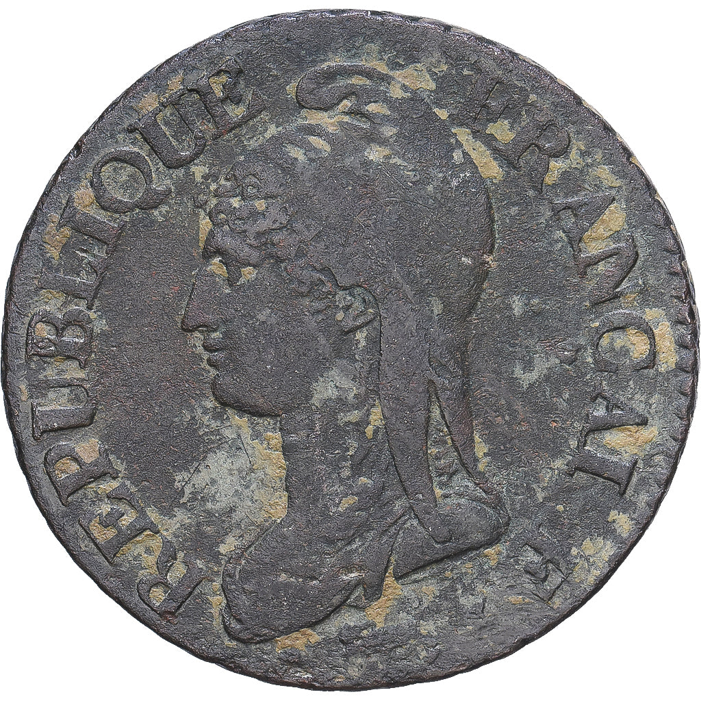 Francia, Directoire, 5 Centimes, Dupré, AN 8, Metz, Rame, MB+