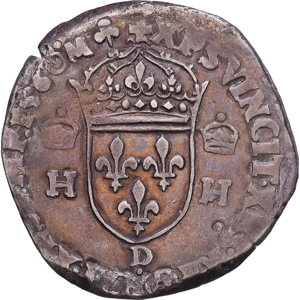 France, Henri II, Teston à la tête nue, 1560, Lyon, Argent, TB, Gadoury:373a