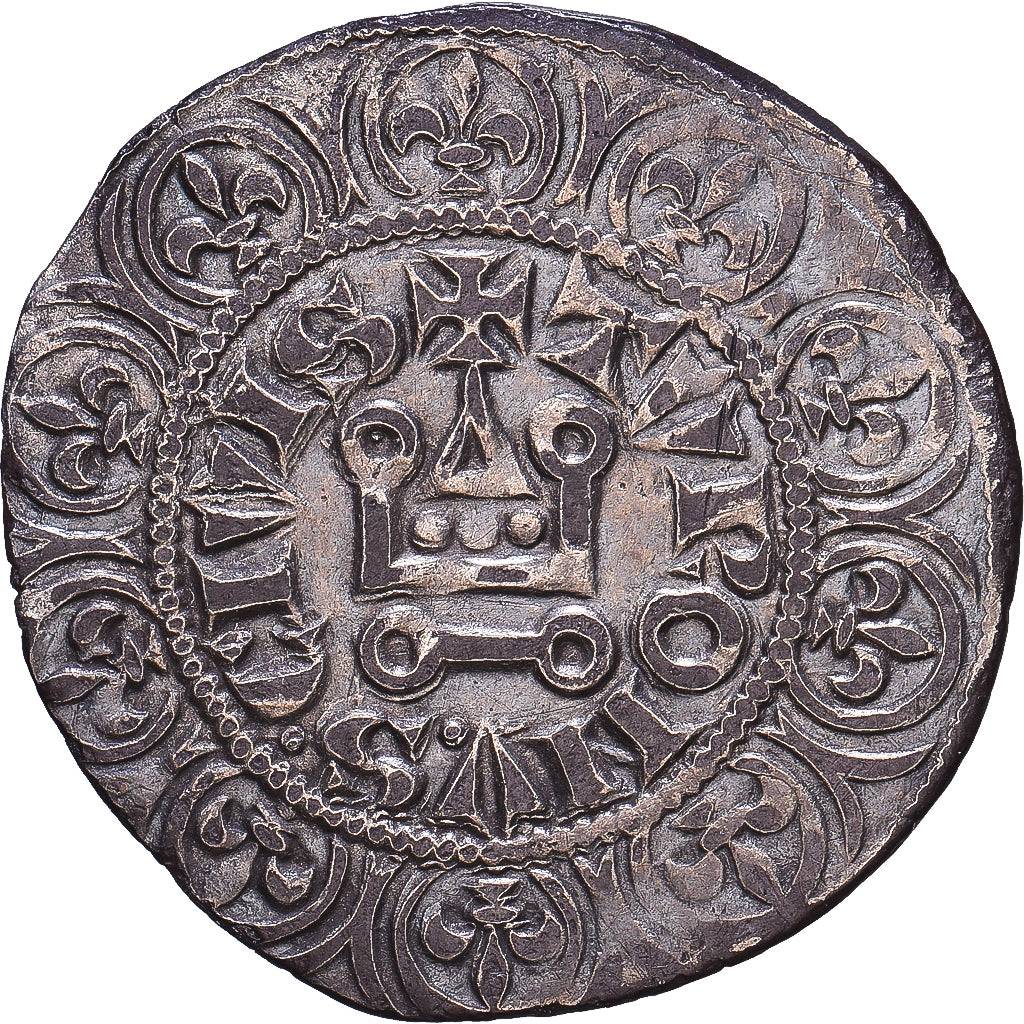 Frankrijk, Philippe IV le Bel, Maille Tierce, à l'O rond, 1306, Zilver, PR