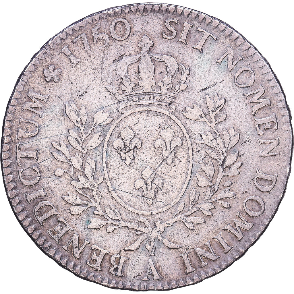 França, Louis XV, Écu au bandeau, 1750, Paris, Prata, VF(20-25), Gadoury:322