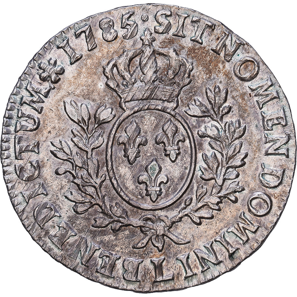 France, Louis XVI, Écu aux branches d'olivier, 1785, Bayonne, Argent, TTB