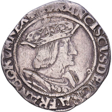France, François Ier, Teston, Before 1540, Lyon, 10th type, Silver, VF(30-35)