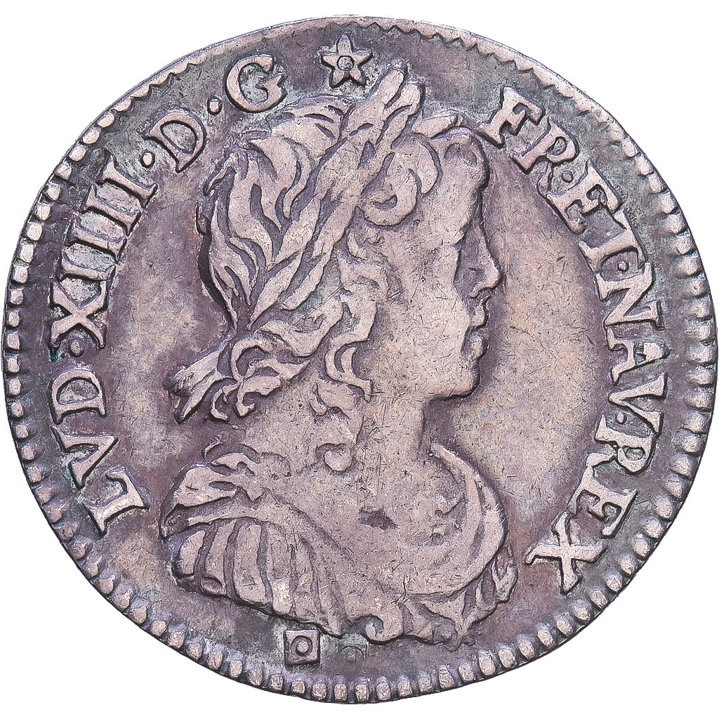 France, Louis XIV, 1/2 Écu à la mèche longue, 1660, Limoges, Silver