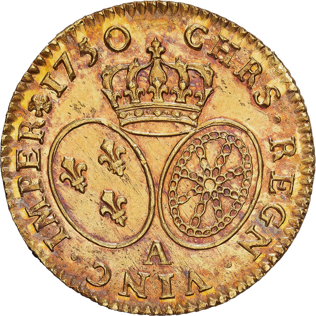 France, Louis XV, louis d'or au bandeau, 1750, Paris, Or, SUP, Gadoury:341