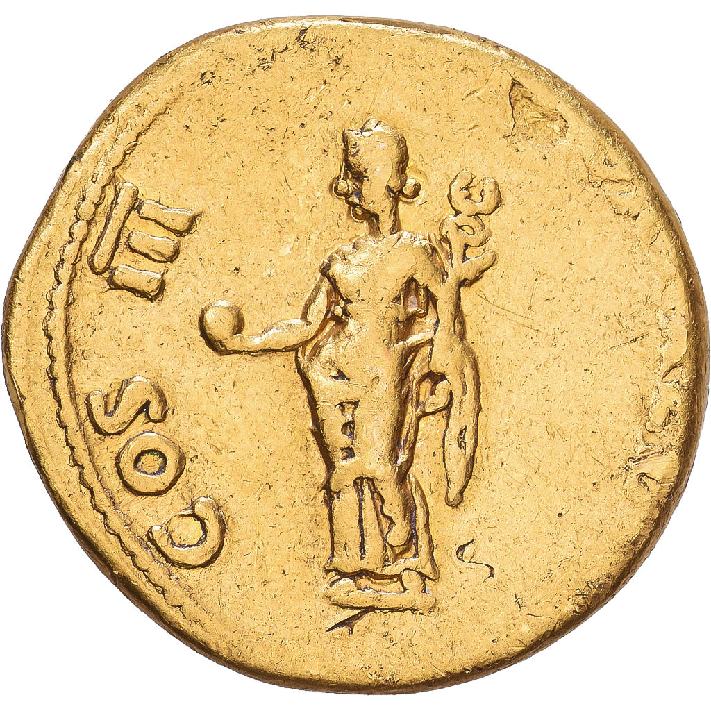 Roman Empire, Vespasian, Aureus, 71, Lyon - Lugdunum, Dourado, VF(30-35)