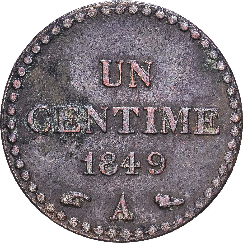 Frankreich, 1 Centime, Dupré, 1849, Paris, Bronze, SS, Gadoury:84