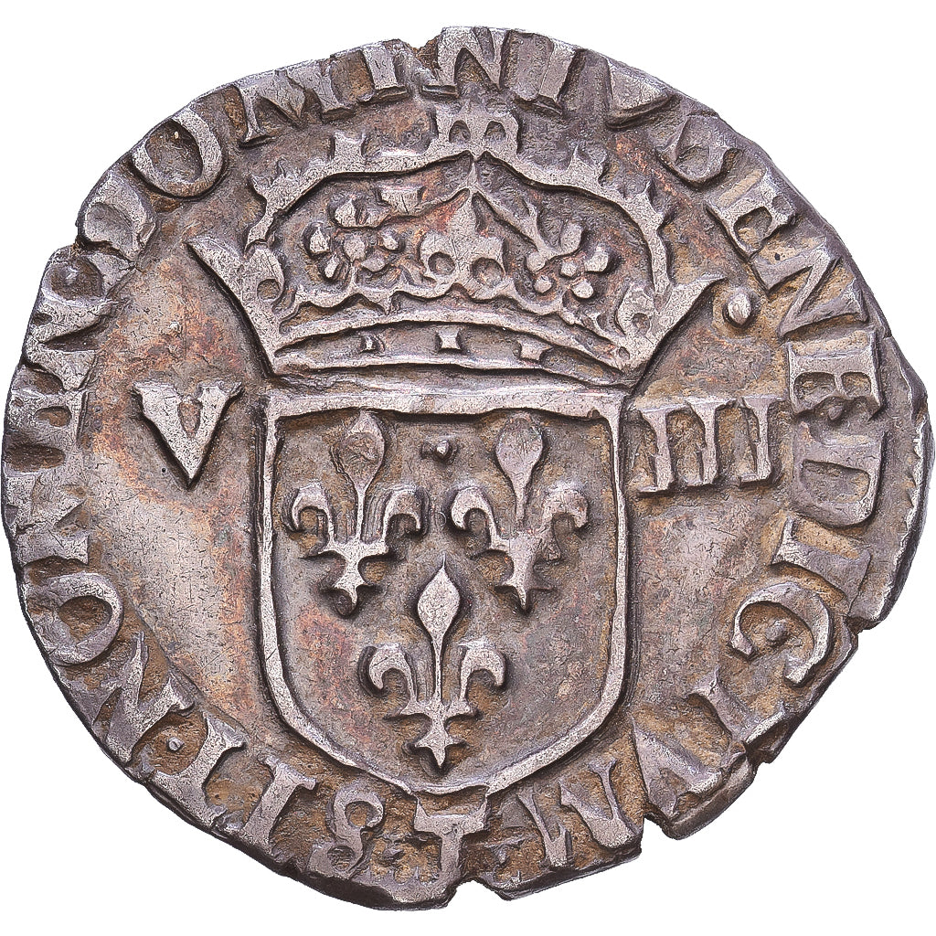 France, Henri IV, 1/8 Ecu, 1607, Nantes, Silver, VF(30-35), Gadoury:582