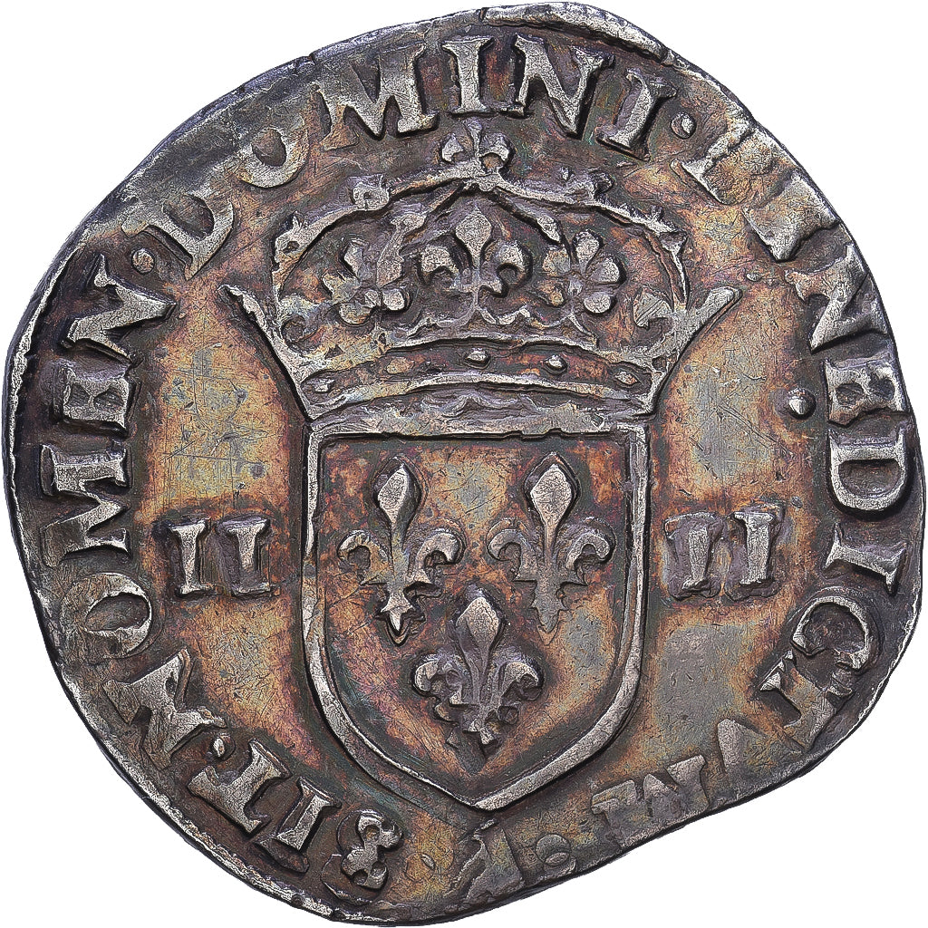Frankreich, Charles X, 1/4 Ecu, 1591, Paris, Silber, S+, Gadoury:521