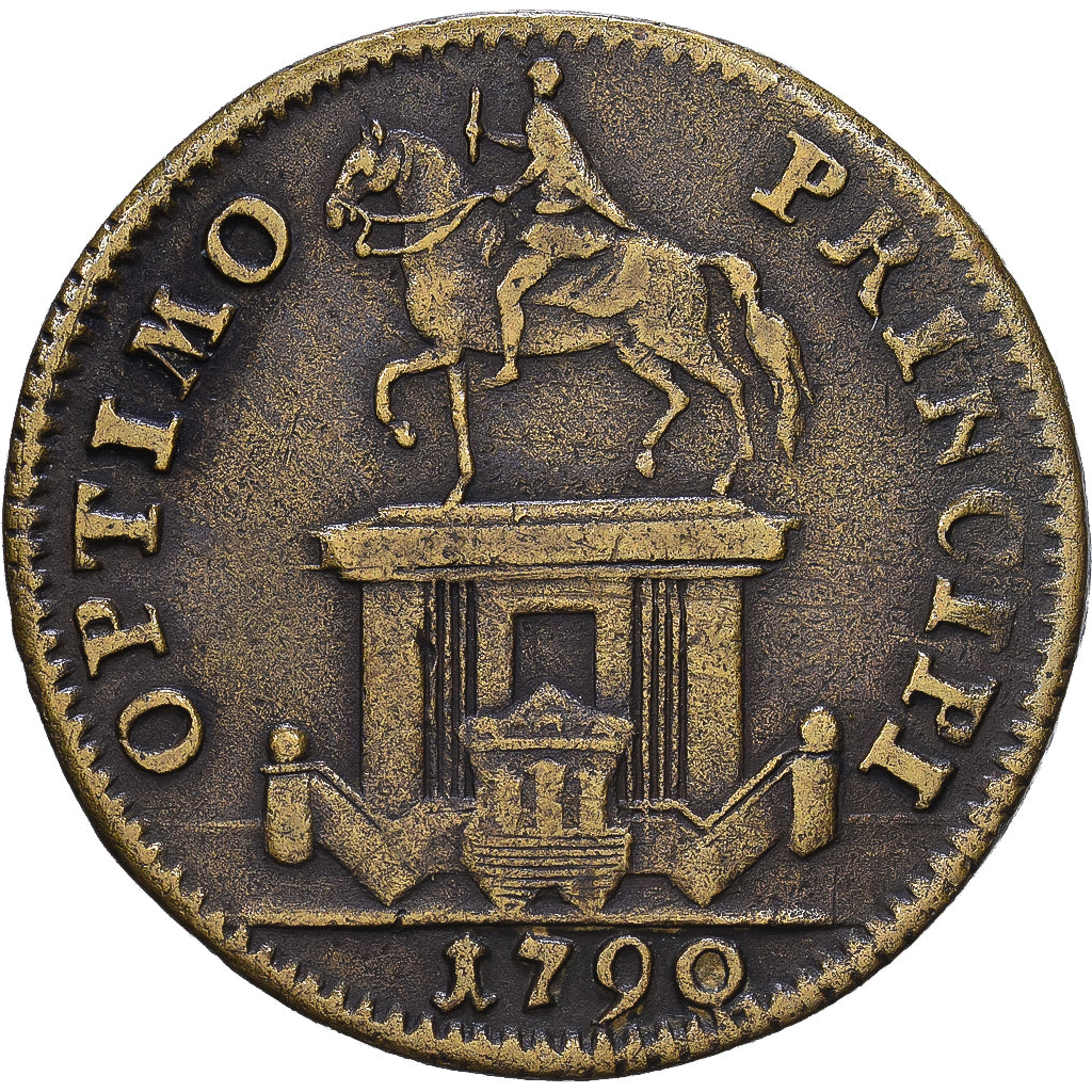 Frankreich, betaalpenning, Louis XVI, Statue de Louis XV à Bordeaux, 1790