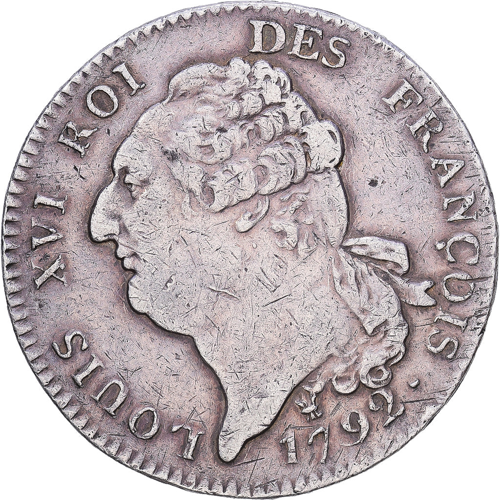 France, Louis XVI, Écu de 6 livres françois, 1792 / AN 4, Limoges, Silver