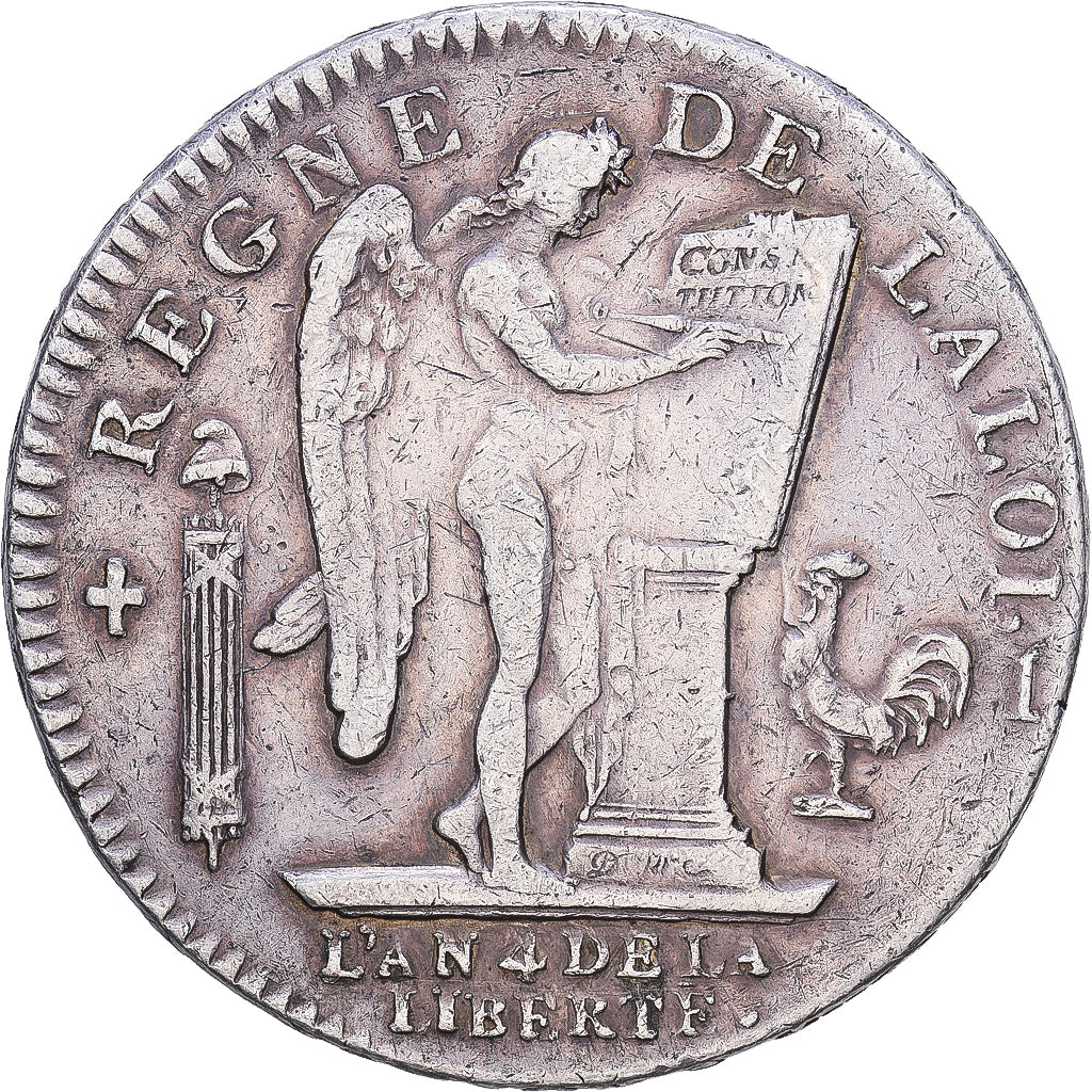 France, Louis XVI, Écu de 6 livres françois, 1792 / AN 4, Limoges, Silver