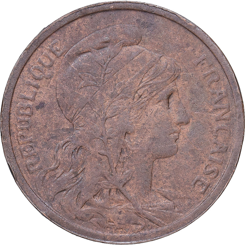 France, 2 Centimes, Daniel-Dupuis, 1916, MDP, Bronze, VF(30-35), Gadoury:107