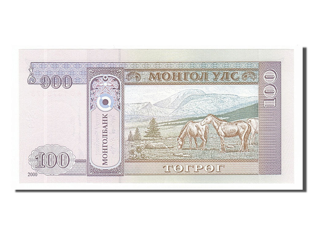 Billete, 100 Tugrik, 2000, Mongolia, UNC