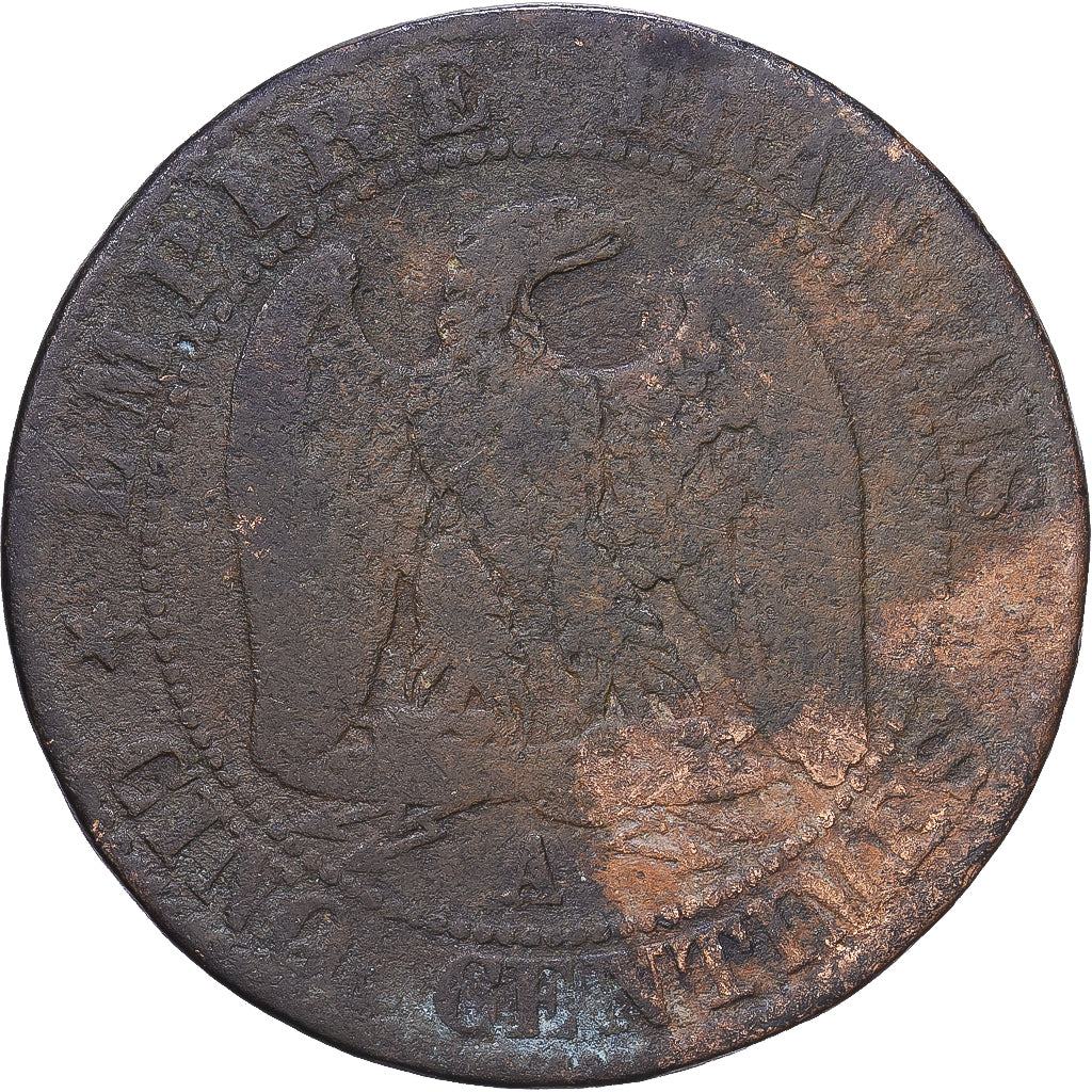 Frankrijk, Napoleon III, 5 Centimes, 1856, Paris, Bronzen, FR, Gadoury:152