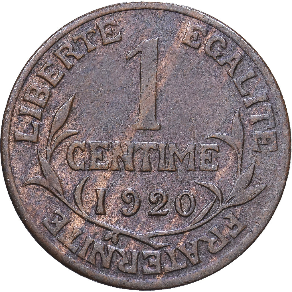 Frankrijk, 1 Centime, Daniel-Dupuis, 1920, MDP, Bronzen, FR, Gadoury:90