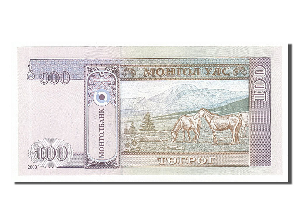 Banknote, Mongolia, 100 Tugrik, 2000, UNC(65-70)