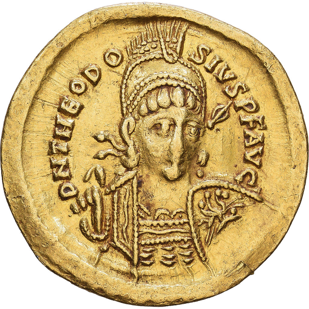 Roman Empire, Theodosius II, Solidus, 424-425, Constantinople, Złoto