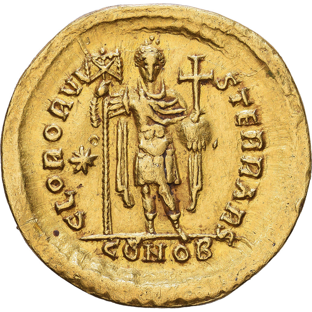 Roman Empire, Theodosius II, Solidus, 424-425, Constantinople, Złoto