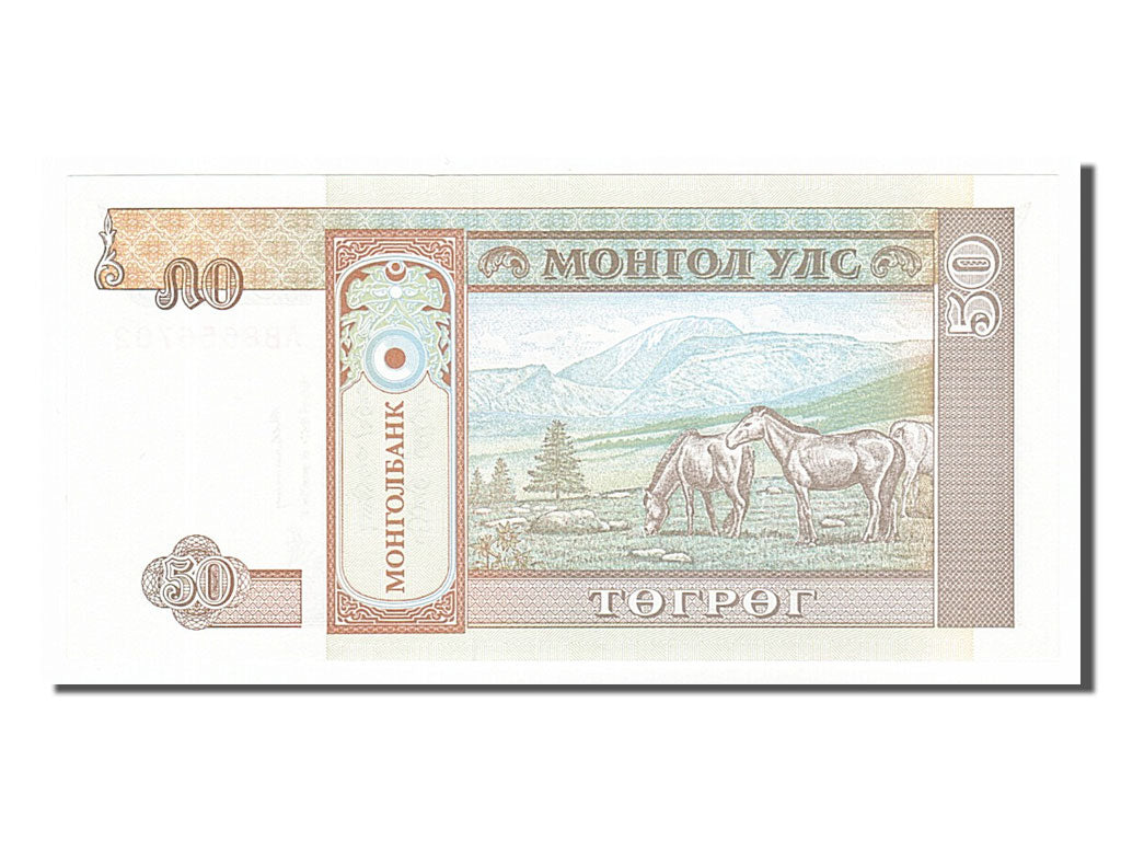 Billet, Mongolie, 50 Tugrik, 1993, NEUF