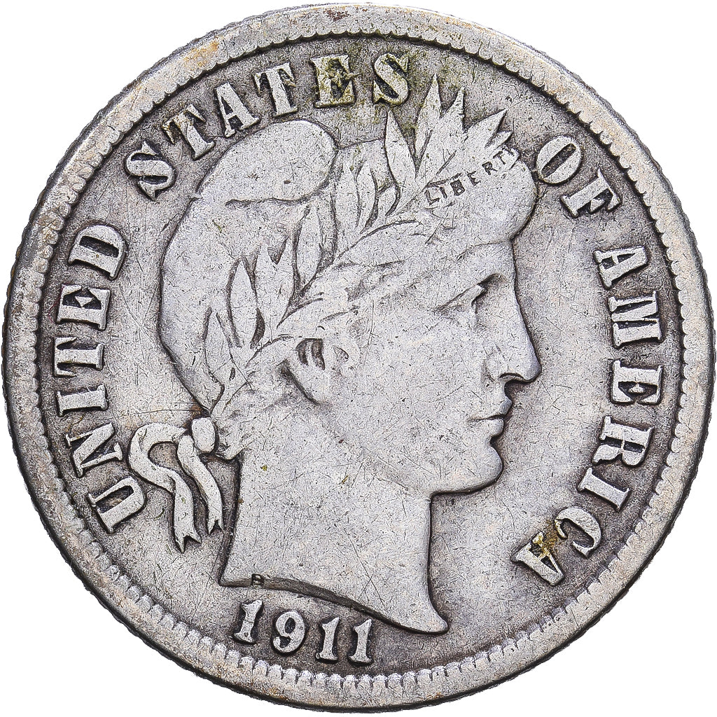 Vereinigte Staaten, 1 Dime, 1911, Philadelphia, Silber, SS, KM:113