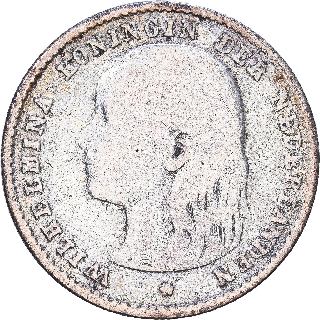 Niederlande, Wilhelmina I, 10 Cents, 1897, Utrecht, Silber, SGE+, KM:116