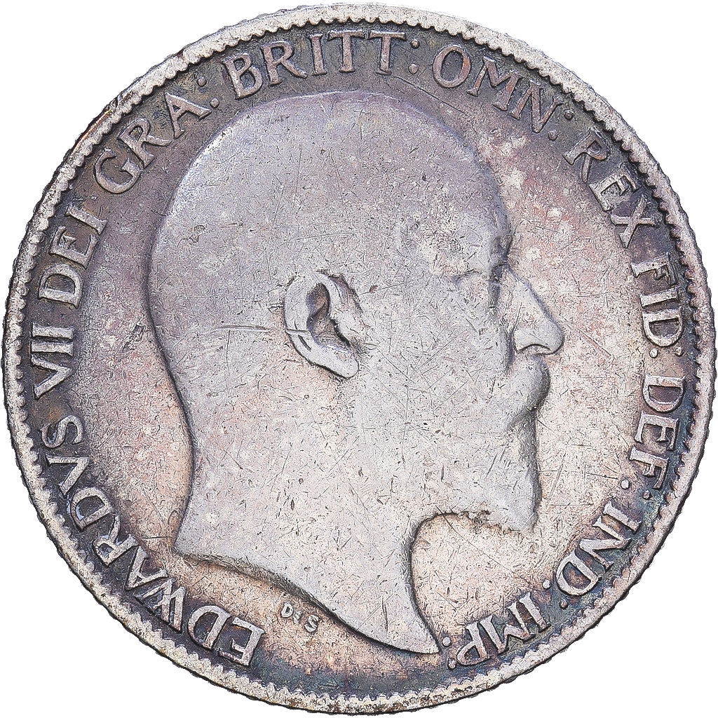 Great Britain, Edward VII, 6 Pence, 1910, London, Silver, VF(20-25), KM:799