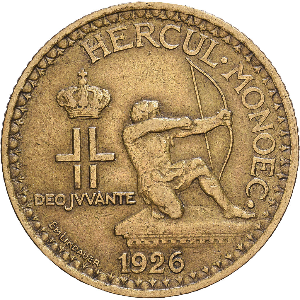 Monaco, Louis II, 2 Francs, Crédit foncier de Monaco, 1926, Poissy