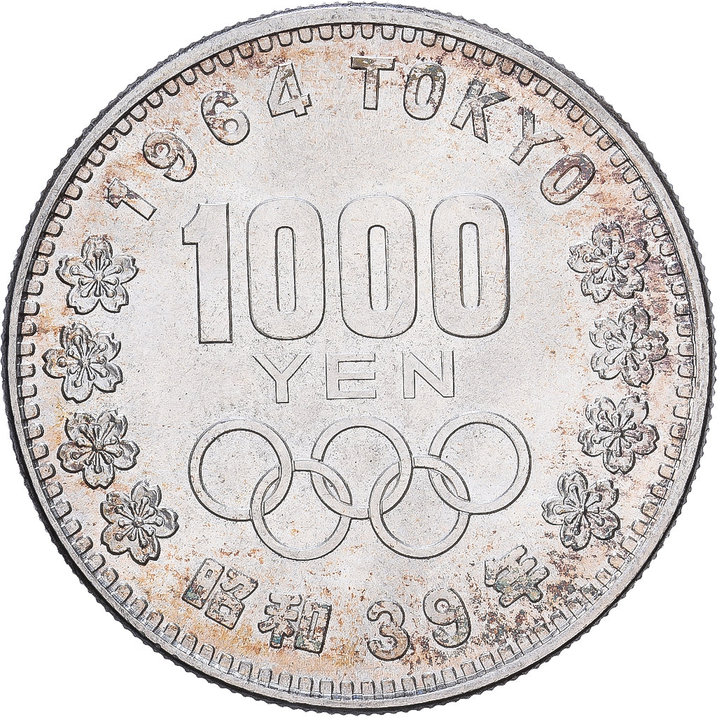Japon, 1000 Yen, Jeux Olympiques, 1964, Tokyo, Argent, SUP+, KM:80