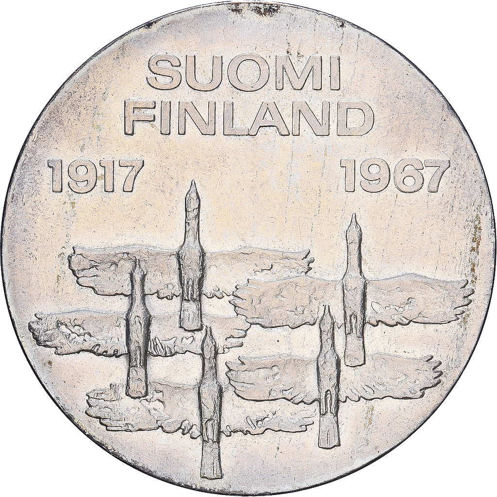 Finnland, 10 Markkaa, 1967, Helsinki, Silber, VZ, KM:50