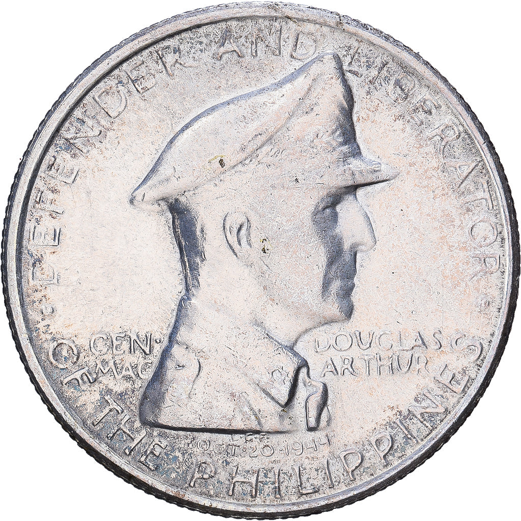 Philippines, 1 Peso, 1947, San Francisco, Silver, AU(55-58), KM:185
