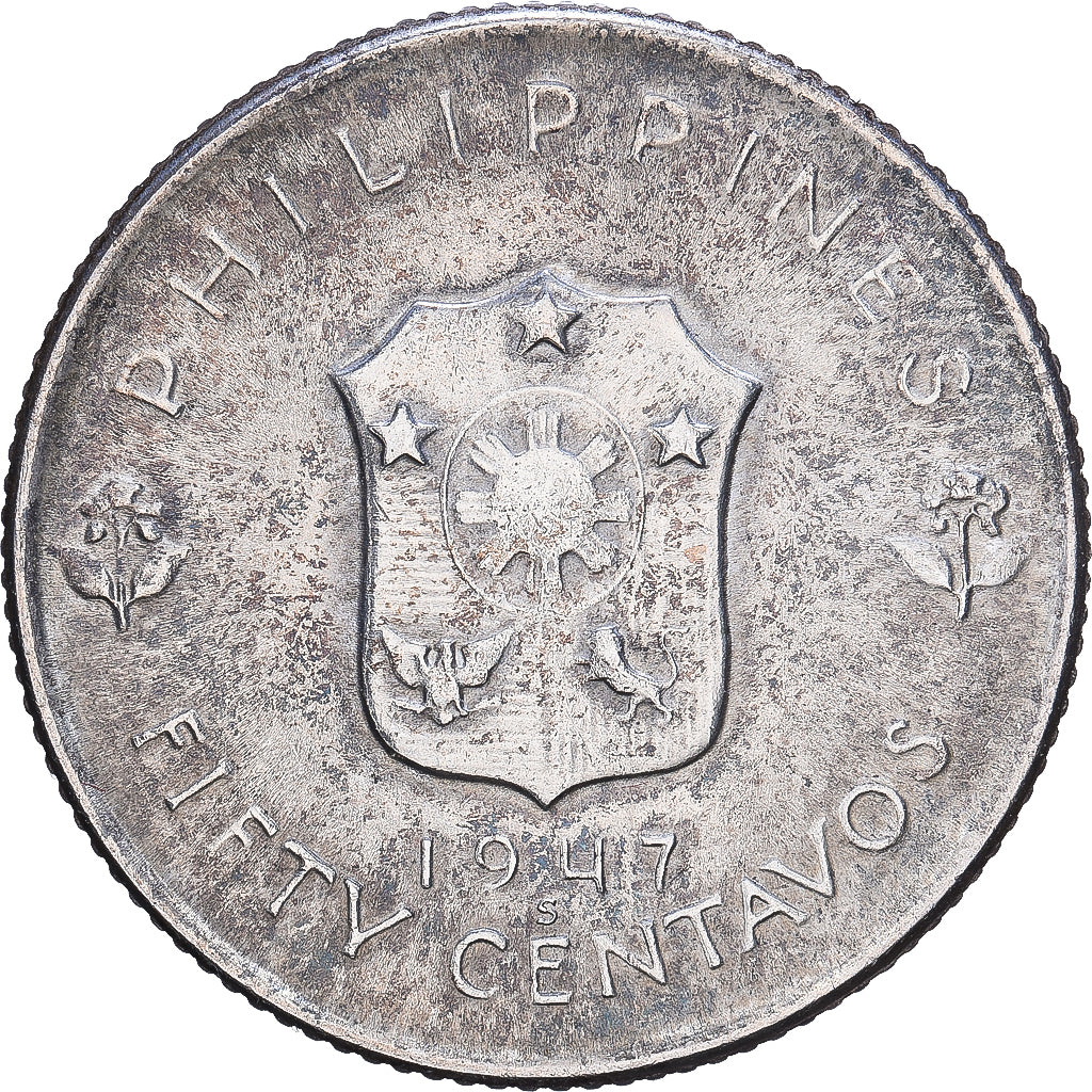 Filippine, 50 Centavos, 1947, San Francisco, Argento, SPL-, KM:184