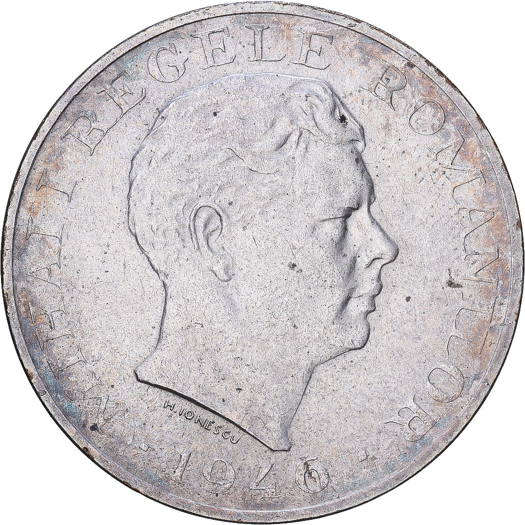 Rumanía, Mihai I, 100000 Lei, 1946, Bucarest, Plata, MBC, KM:71