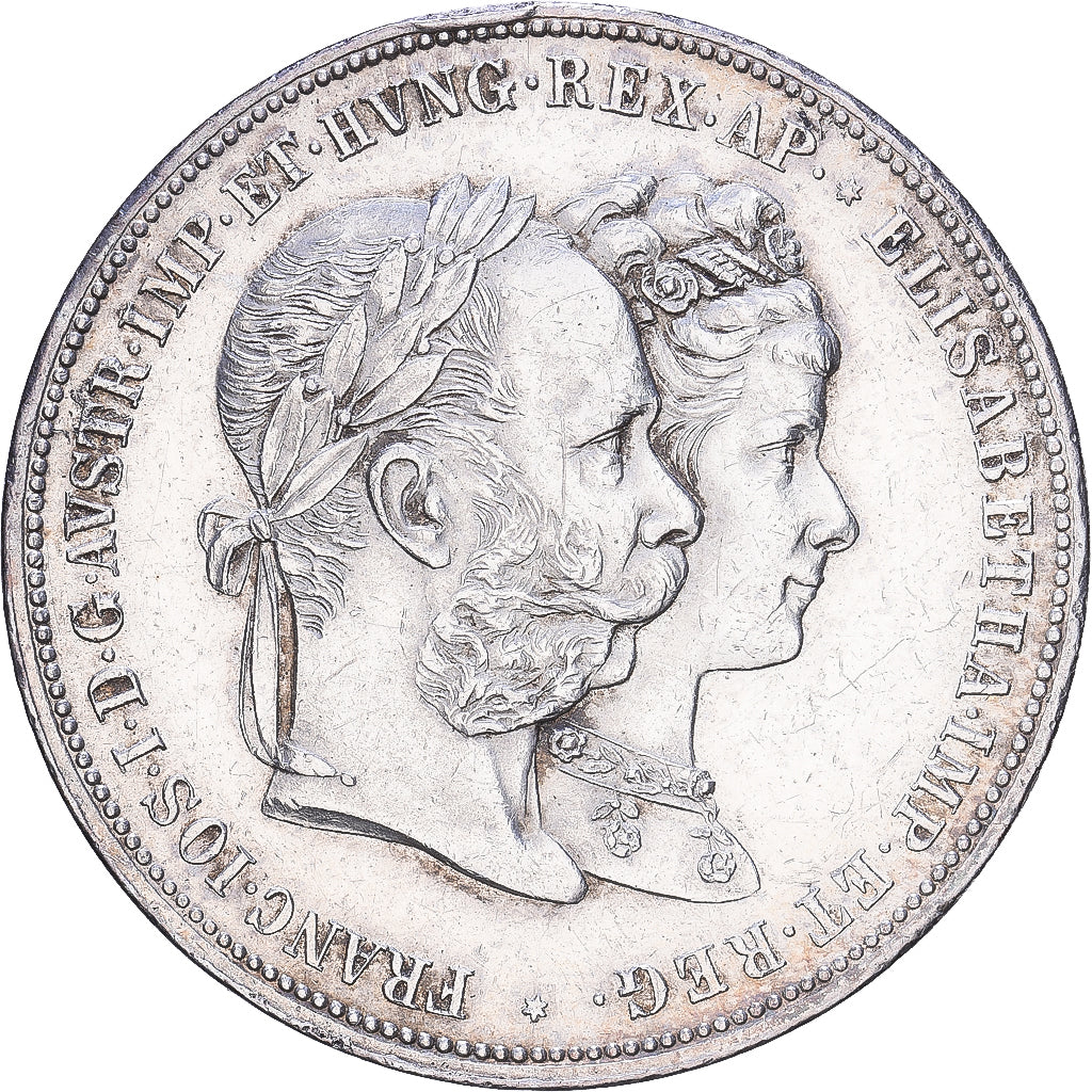 Austria, Franz Joseph I, 2 Florin, 25th Anniversary - Wedding, 1879, Vienna