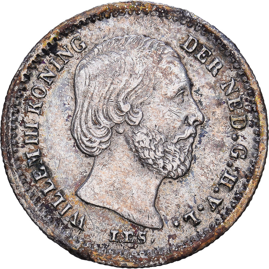 Pays-Bas, Guillaume III, 5 Cents, 1869, Utrecht, Argent, TTB, KM:91