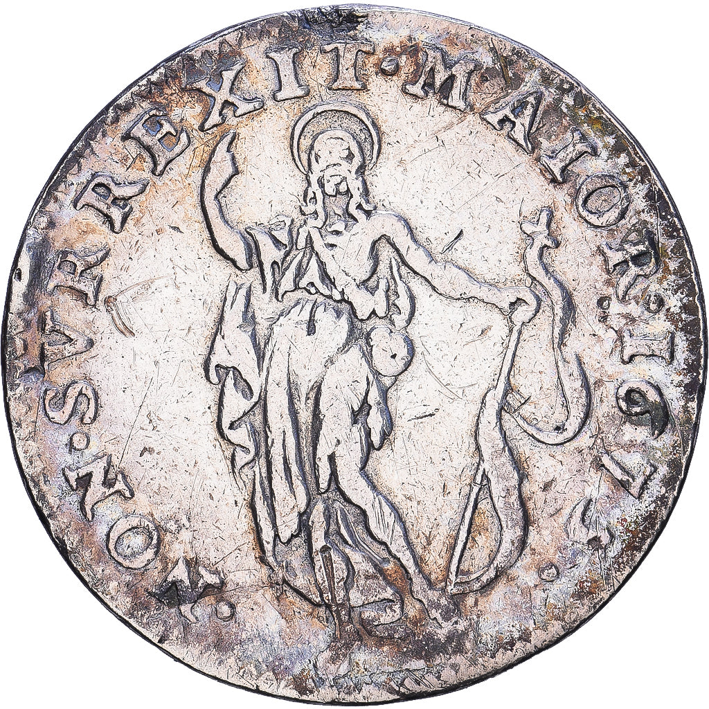 Republic of Genoa, 10 Soldi, 1675, Genoa, Argento, MB