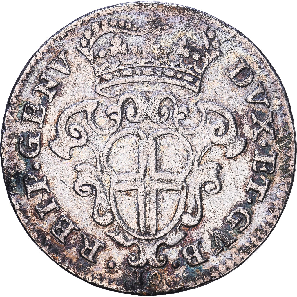 Republic of Genoa, 10 Soldi, 1675, Genoa, Argento, MB