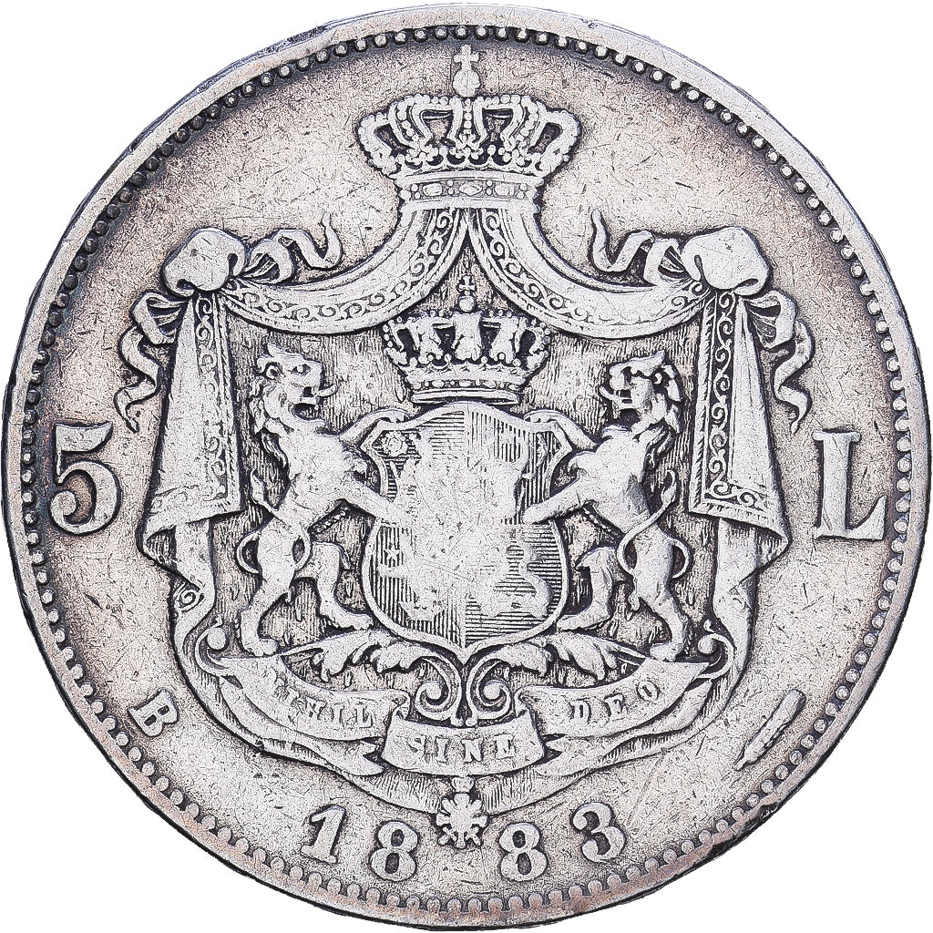 Roumanie, Carol I, 5 Lei, 1883, Bucarest, Argent, TB+, KM:17