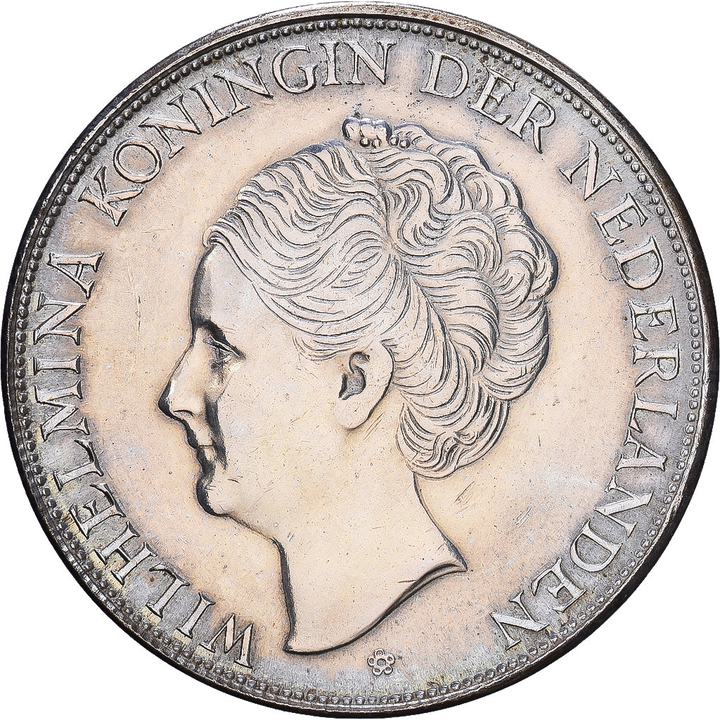 Curaçao, Wilhelmina I, 2-1/2 Gulden, 1944, Denver, Argento, BB, KM:46