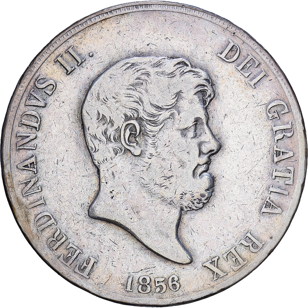 Kingdom of the Two Sicilies, Ferdinando II, 120 Grana, 1856, Naples, Srebro