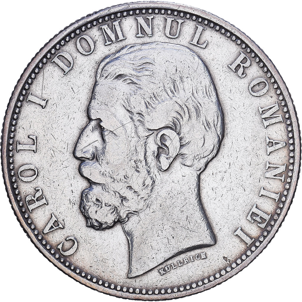 Roumanie, Carol I, 5 Lei, 1880, Bucarest, Argent, TB+, KM:12