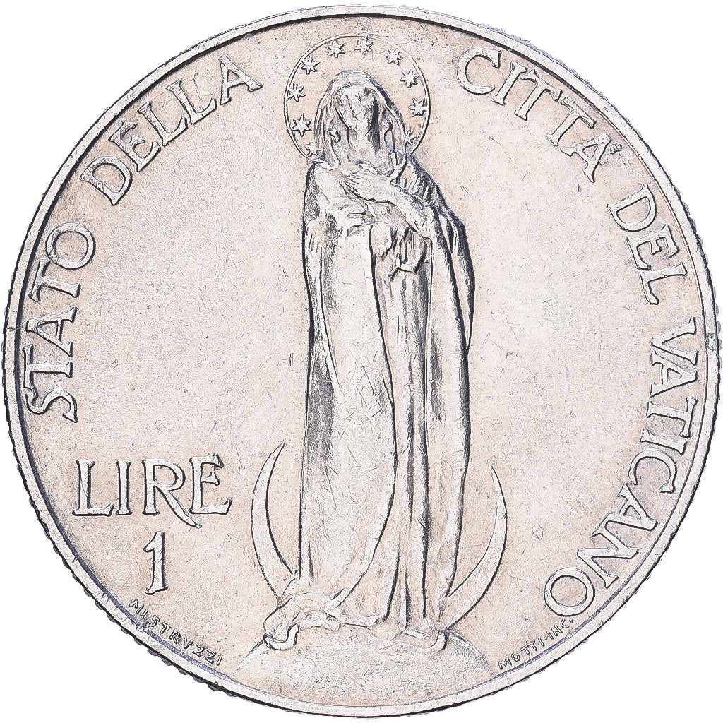 CITTÀ DEL VATICANO, Pius XI, 1 Lire, 1934, Rome, Nichel, BB, KM:5